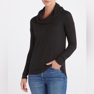 BOBEAU Felix Cowl Neck Cozy Sweatshirt Black Large NWT STITCH FIX